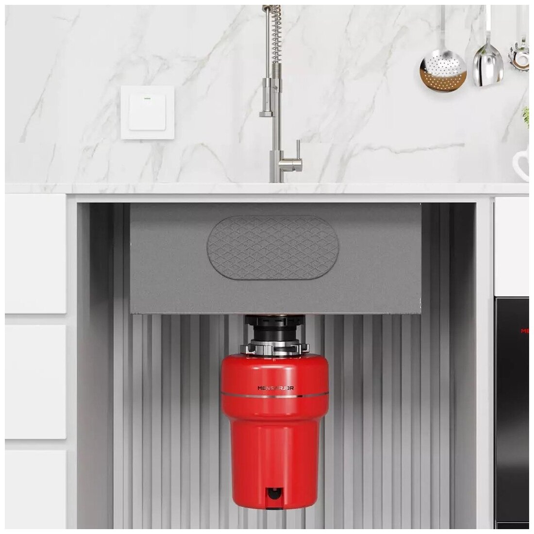 Изображение Кухонный измельчитель пищевых отходов Xiaomi Mensarjor Kitchen Food Waste Disposer Red (LD550-F02)
