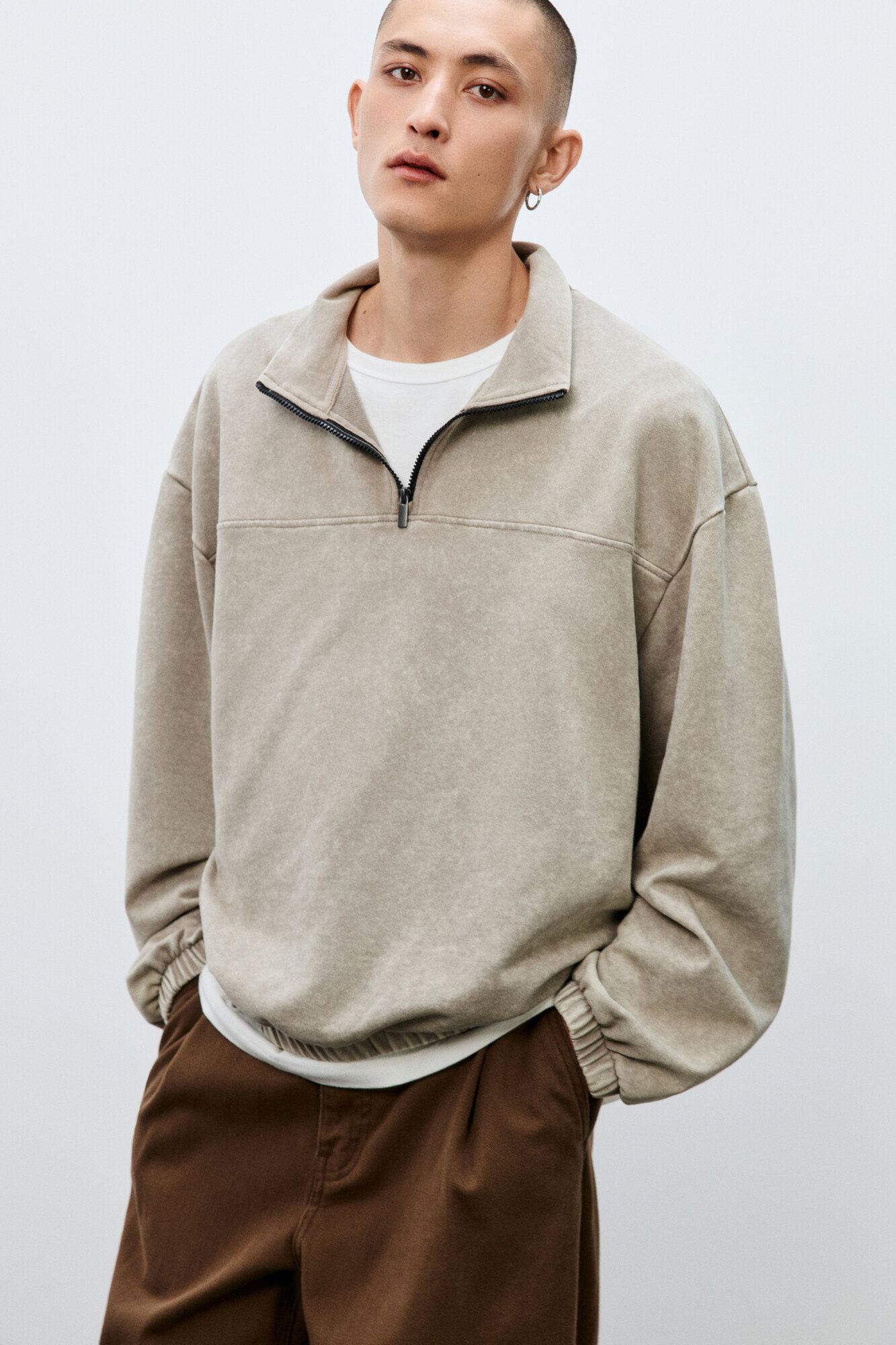 Свитшот Befree Man Basic размер M  бежевый