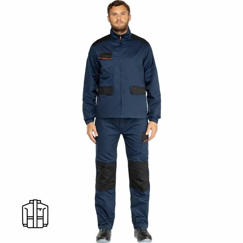 Куртка рабочая Delta Plus летняя мужская MACH1 Range цвет cиний оранжевый размер M