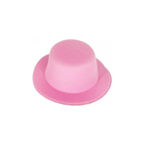 Шляпка цилиндр на заколке, 13 см, цвет розовый