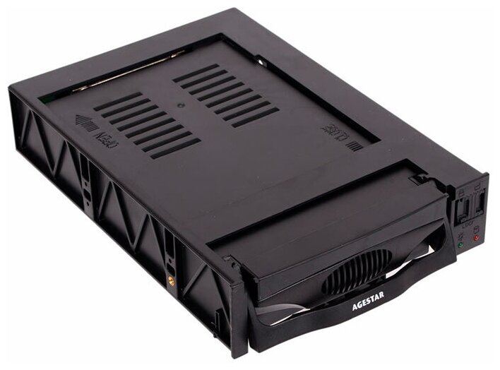 Сменный бокс для HDD AgeStar MR3-SATA(S)-1F SATA II черный (sr3p(s)-1f black)