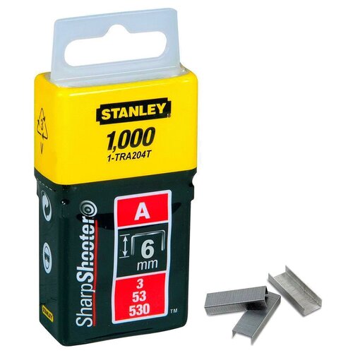 Скобы STANLEY для степлера, 1-TRA204T, 50 мм, 1000 шт. stanley light duty stapler pins a6mm