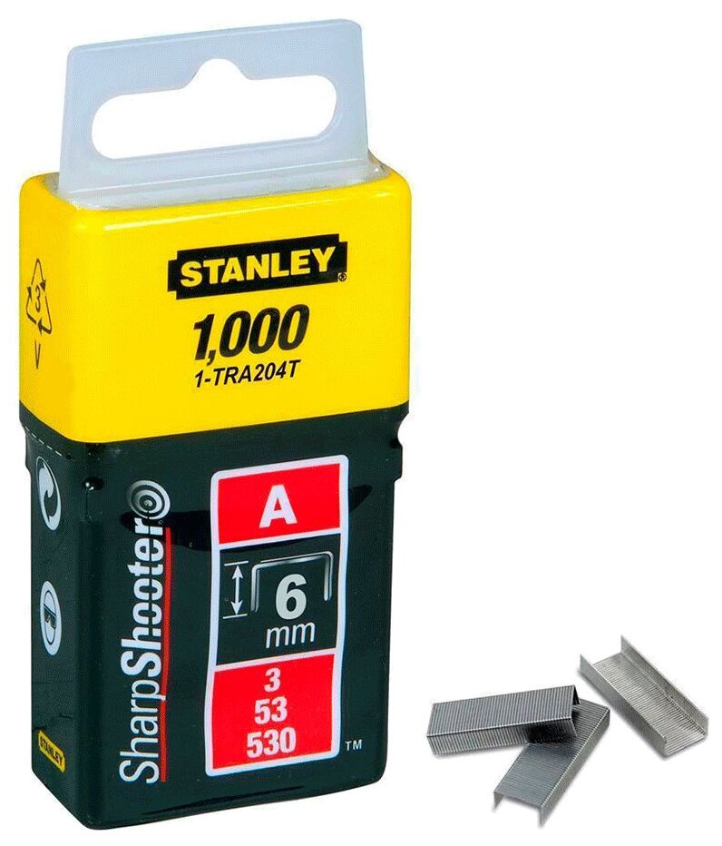 Скобы STANLEY 1-TRA204T тип 53 для степлера