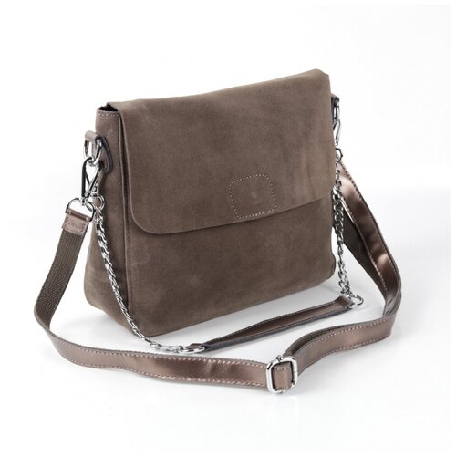 фото Женская кожаная сумка 08835 хаки fuzi house