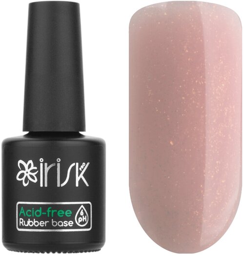 База каучуковая бескислотная IRISK Acid-free Rubber Base, 10мл (12 Soft Shimmer Beige)