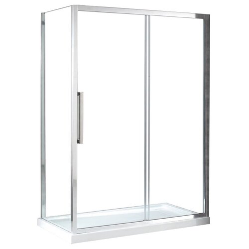 Душевой уголок, CEZARES Lux Soft AH 1 IV, прозрачное стекло, низкий поддон, 130х80 см, хром/стекло прозрачное