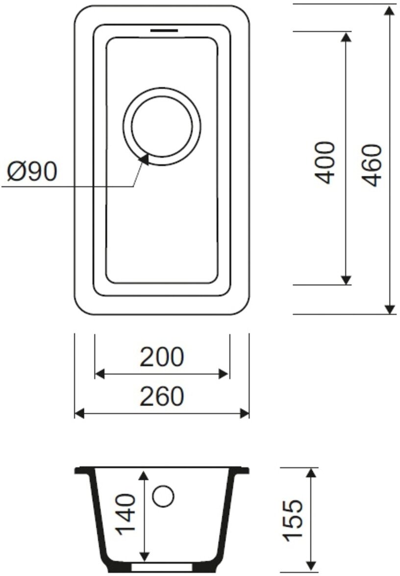 Кухонная мойка Granucryl для монтажа под столешницу, IDDIS Tanto (TU1P261i87), цвет песок - фотография № 8