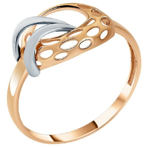 фото Кольцо rusgoldart, красное золото, 585 проба, размер 18, золотой, красный