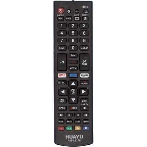 Пульт ДУ Huayu RM-L1379 для телевизоров LG LCD/LED TV, черный пульт для телевизоров lg huayu rm l1379
