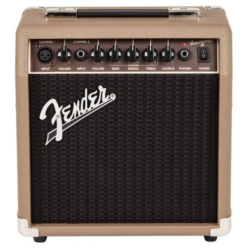 FENDER ACOUSTASONIC 15 COMBO комбоусилитель для акустической гитары, 15 Вт, 1x6', 2 канала (инстр. и микр.)