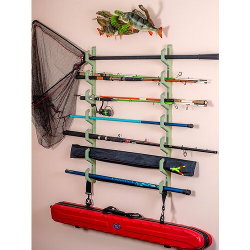 Держатель для хранения удочек на стену Amur 7 Шалфей