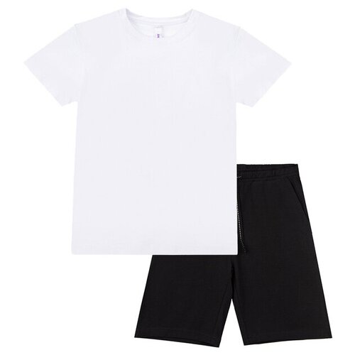 фото Спортивный костюм playtoday размер 128, белый/черный