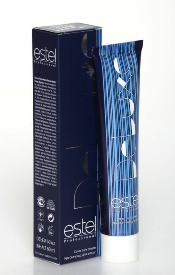 ESTEL De Luxe стойкая краска-уход для волос, 4/7 шатен коричневый, 60 мл - фотография № 14