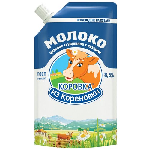 Молоко цельн. сгущ. с сах. 8,5%, 650 г дойпак+, КизК