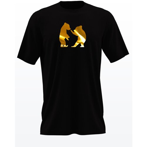 фото Футболка vilmoda мишки поссорились черная с бархатистым принтом xl вилвинил