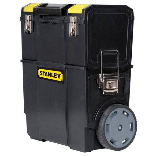 Ящик-тележка STANLEY Mobile Work Center 2 в 1 1-70-327, 57x47.5x28.4 см, черный