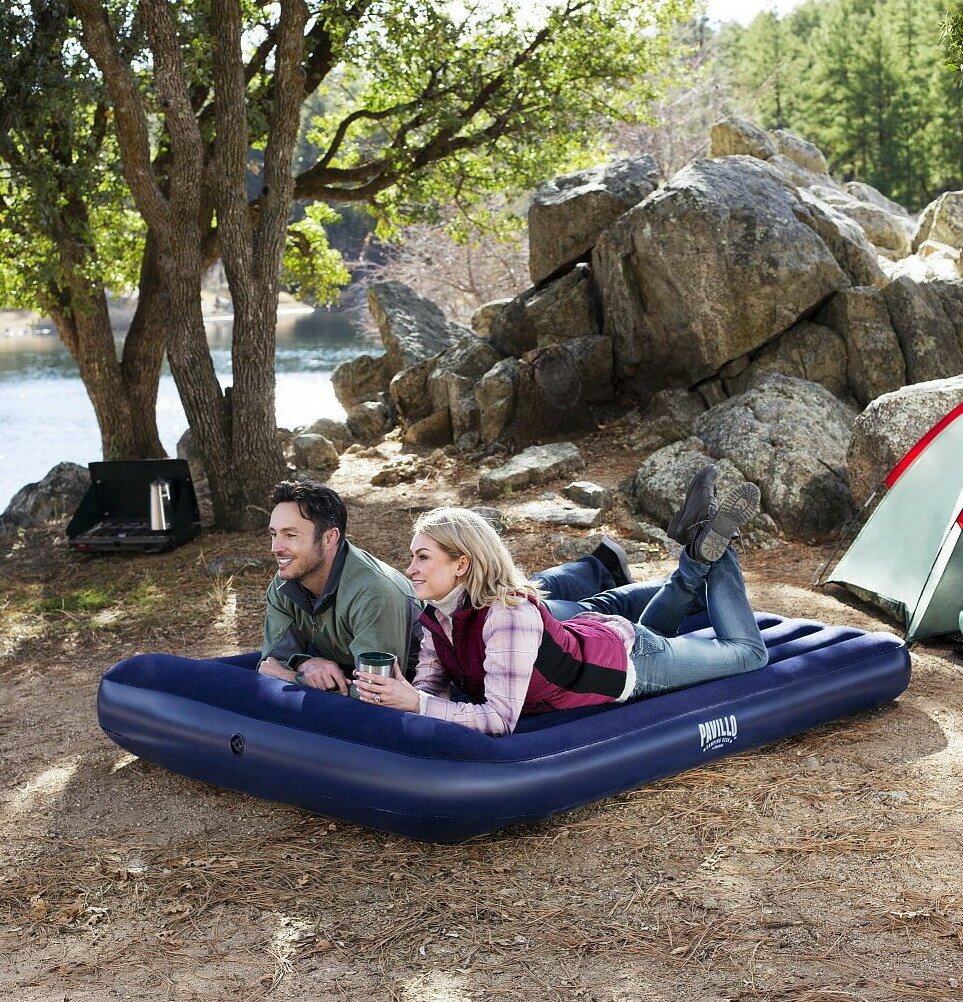 Матрас надувной флок Tritech Airbed, Bestway 203x152x30см, с подголовником 67682 (28273203) - фото №3