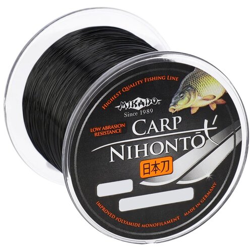 Монофильная леска MIKADO Nihonto Carp d=0.24 мм, 300 м, 7.5 кг, черный, 1 шт.