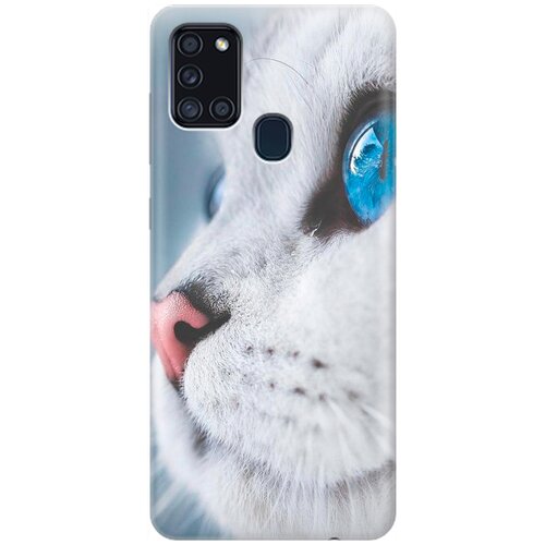 фото Силиконовый чехол на samsung galaxy a21s / самсунг а21 эс с принтом "кошачий взгляд" gosso