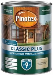 Водозащитная пропитка Pinotex Classic Plus ель натуральная 0.9 л