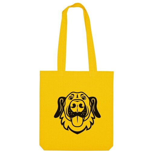 Сумка шоппер Us Basic, желтый сумка веселая собака зеленое яблоко
