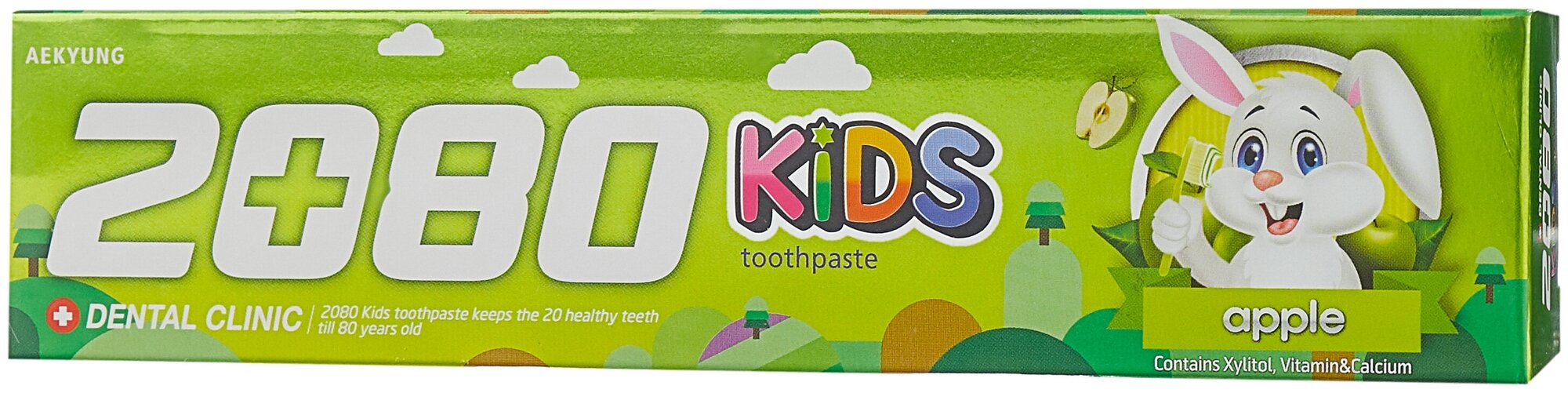 Kerasys DC 2080 Toothpaste Kids Детская зубная паста, яблоко 80 г (Kerasys, ) - фото №4