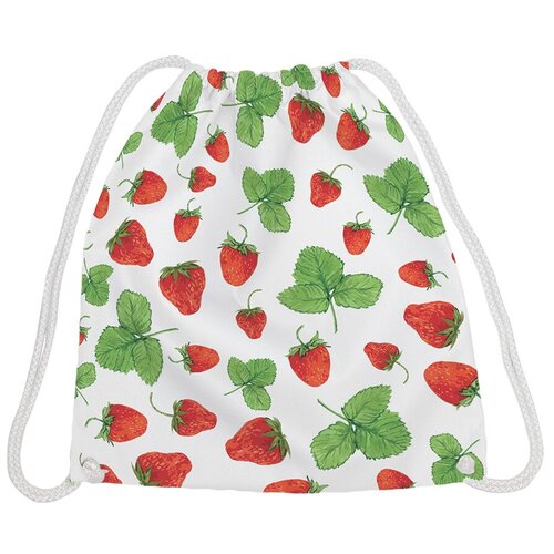 фото Joyarty рюкзак-мешок долина земляники (bpa_30345) белый/зеленый/красный