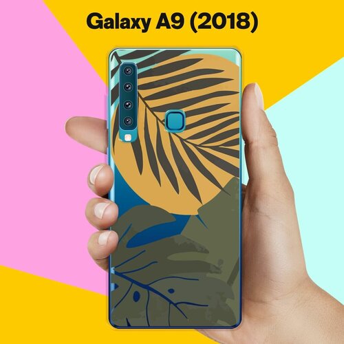 Силиконовый чехол на Samsung Galaxy A9 (2018) Цветы / для Самсунг Галакси А9 2018