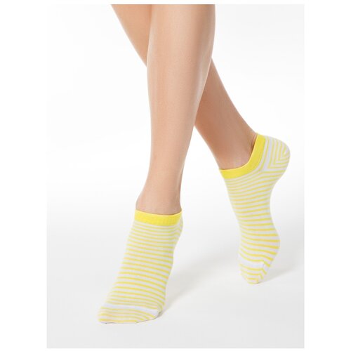 фото Носки conte elegant, размер 23, белый, желтый