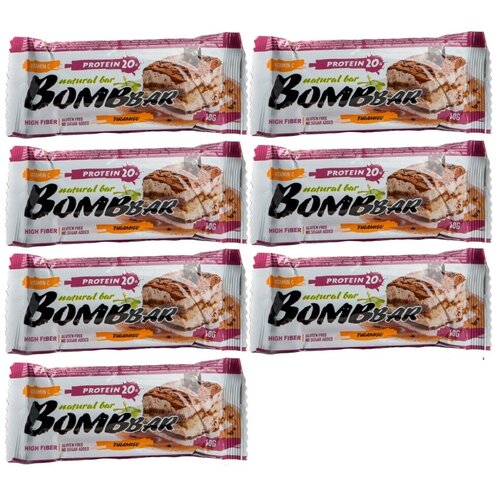 bombbar набор из 7ми протеиновых батончиков по 60 гр тирамису BOMBBAR набор из 7ми протеиновых батончиков по 60 гр (тирамису)