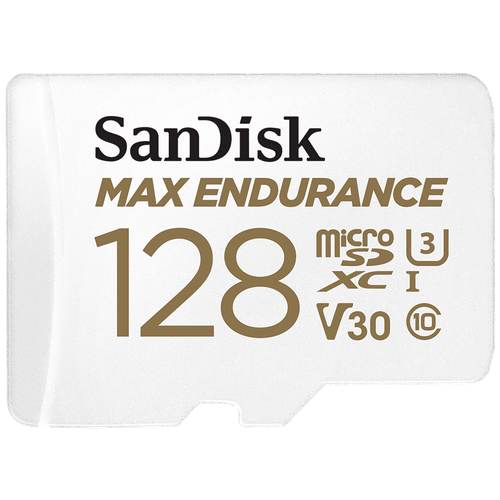 Карта памяти SanDisk microSDXC 128 ГБ Class 10, V30, A2, UHS-I, R/W 100/40 МБ/с, адаптер на SD, 1 шт., белый карта памяти microsdxc 128gb uhs 1 u3 v30 tucana vr hiper