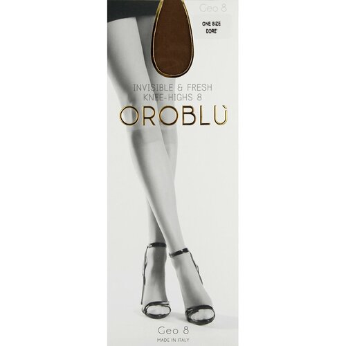 фото Женские гольфы oroblu средние, 8 den, размер one size, бежевый