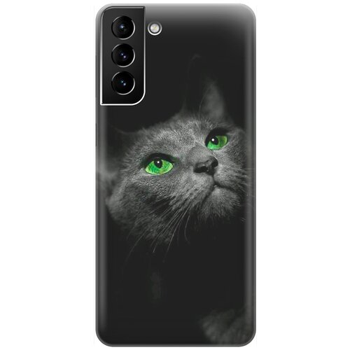 RE: PA Накладка Transparent для Samsung Galaxy S21 Plus с принтом Зеленоглазая кошка re pa накладка transparent для samsung galaxy j2 core с принтом зеленоглазая кошка