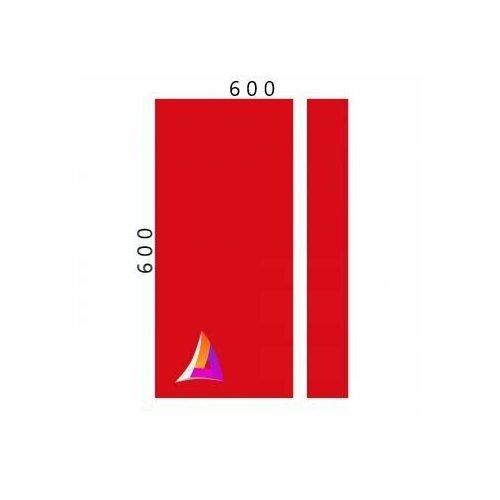 Пластик для лазерной гравировки SHENGWEI (Красный на белом) 600мм_600мм 1,5мм