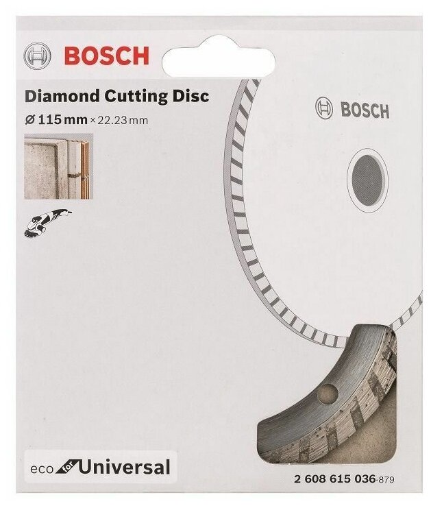 Алмазный диск Bosch Eco Universal Turbo 2.608.615.036 (115x22,23 мм) - фото №2