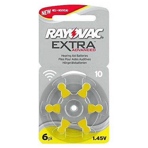 Элемент питания RAYOVAC EXTRA ZA10, для слуховых аппаратов (6 шт)