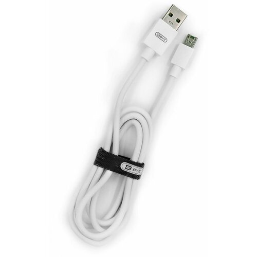 USB-кабель BYZ X8 AM-microBM 1 метр, 4A, силикон, белый