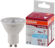 Лампа светодиодная OSRAM LED Star PAR16, 265лм, 4Вт, 4000К (нейтральный белый свет), Цоколь GU10, софит