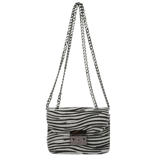 фото Сумка кросс-боди orsoro, искусственный мех, серый пони