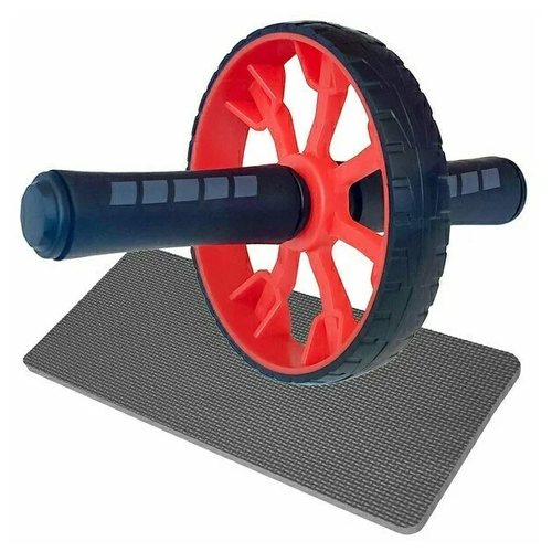 фото Ролик для пресса с ковриком в комплекте фитнес тренажер спортивное гимнастическое колесо спортпик