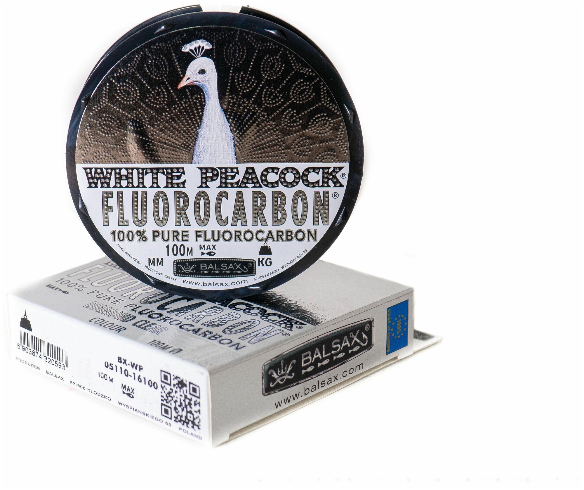 Флюорокарбоновая леска Balsax White Peacock 100м 0,42мм