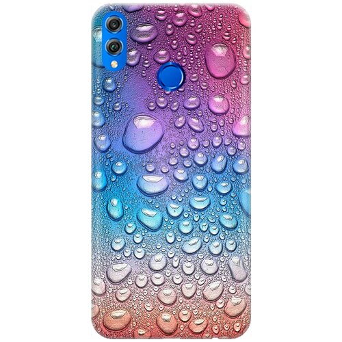 фото Силиконовый чехол на honor 8x / хонор 8х с принтом "множество капель" gosso