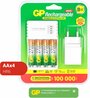 Аккумулятор Ni-Mh 2700 мА·ч 1.2 В GP Rechargeable 2700 Series AA + Зарядное устройство USB CPB + Адаптер 1A