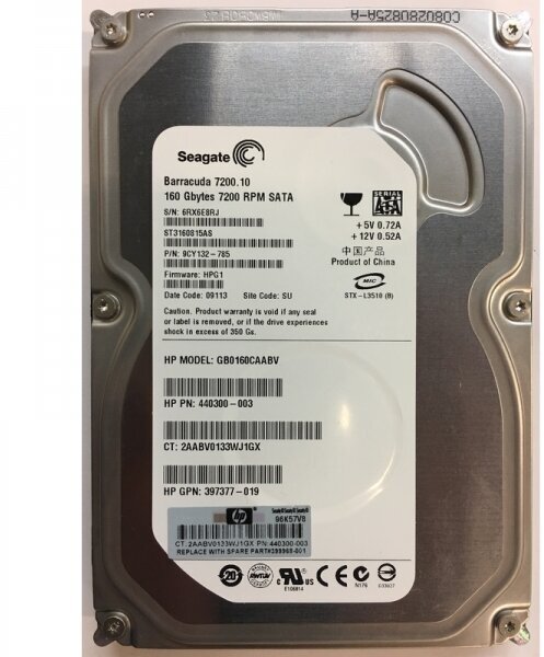 Жесткий диск HP 397377-019 160Gb 7200 SATAII 3.5" HDD