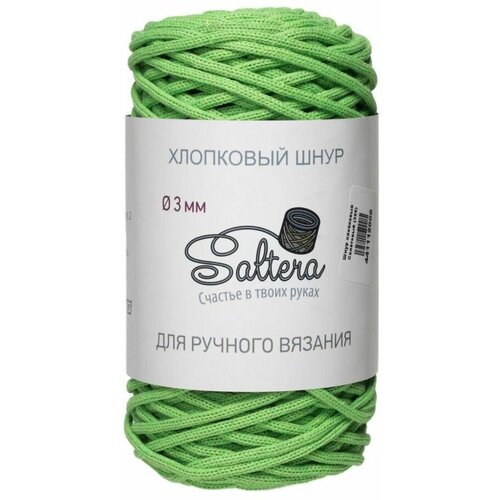 Пряжа Saltera Шнур хлопковый | Россия | 1шт упаковка | Полиэстер: 10%, Хлопок: 90%