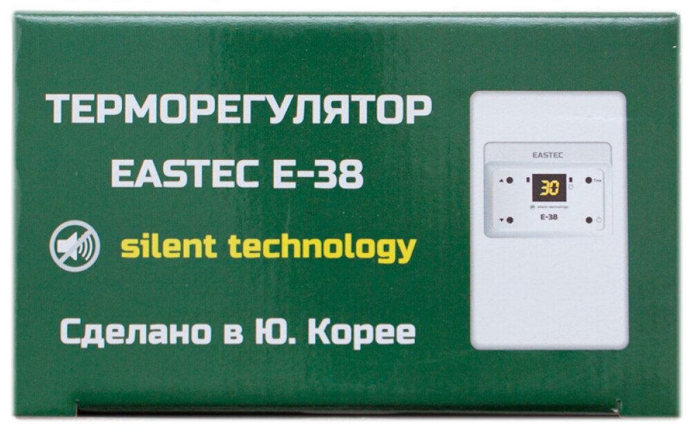 Терморегулятор симисторный Eastec "E-38" Silent для теплых полов и обогревателей, белый. Накладной - фотография № 3