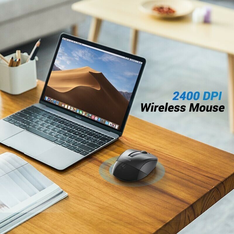 Беспроводная компьютерная мышь UGREEN MU003 (90371) Portable Wireless Mouse чёрная