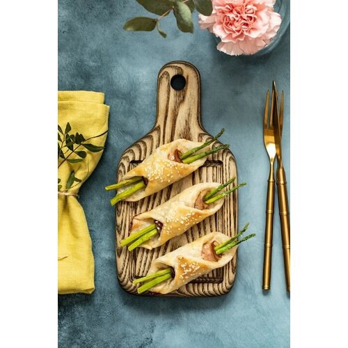 Сервировочная доска из ясеня с обжигом