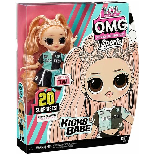 Кукла Кикс Бэйб LOL Surprise! O.M.G Sports Kicks Babe кукла l o l surprise omg doll series 4 spicy babe 25 см 572770 красный черный