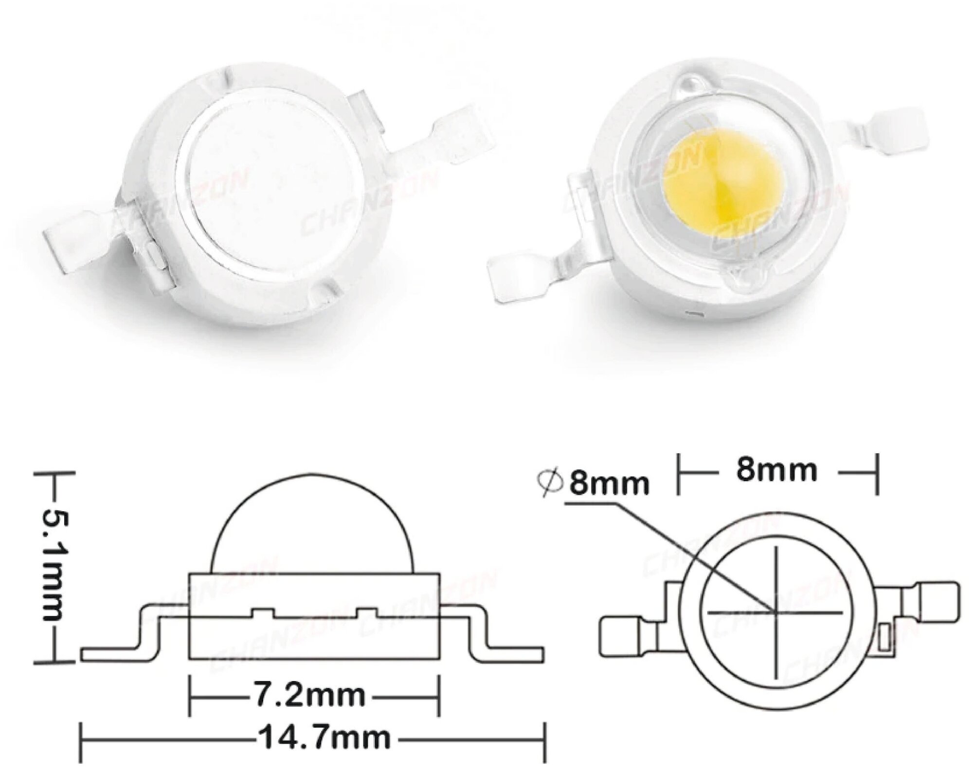 Мощный светодиод ARPL-3W-EPL42 Red (Arlight, Emitter)